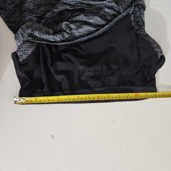 MPG Tennis Dress Womens Medium Black Gray Athletic Sheer Mesh Paneling - Picture 12 of 15